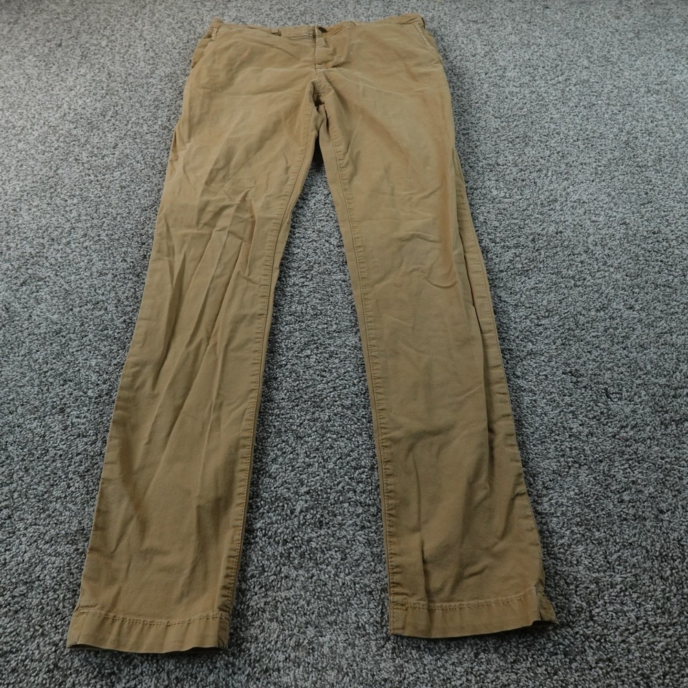 American Eagle Pants Mens 32X34 Beige Brown‎ Tan Slim Chino Trouser Stretch Flex